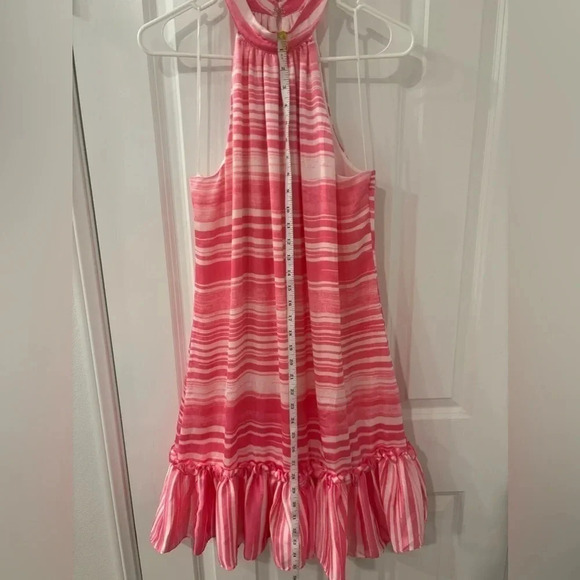 Trina Turk Zuri 2 Pink Striped Mini Dress NWT Size L - Picture 3 of 10
